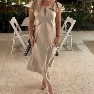 Old Navy Elegant Beige Maxi Dress